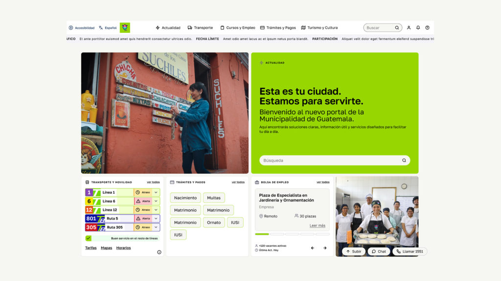 Sistema Escalable y Experiencia Web: Creación de una Experiencia Municipal Moderna y Escalable